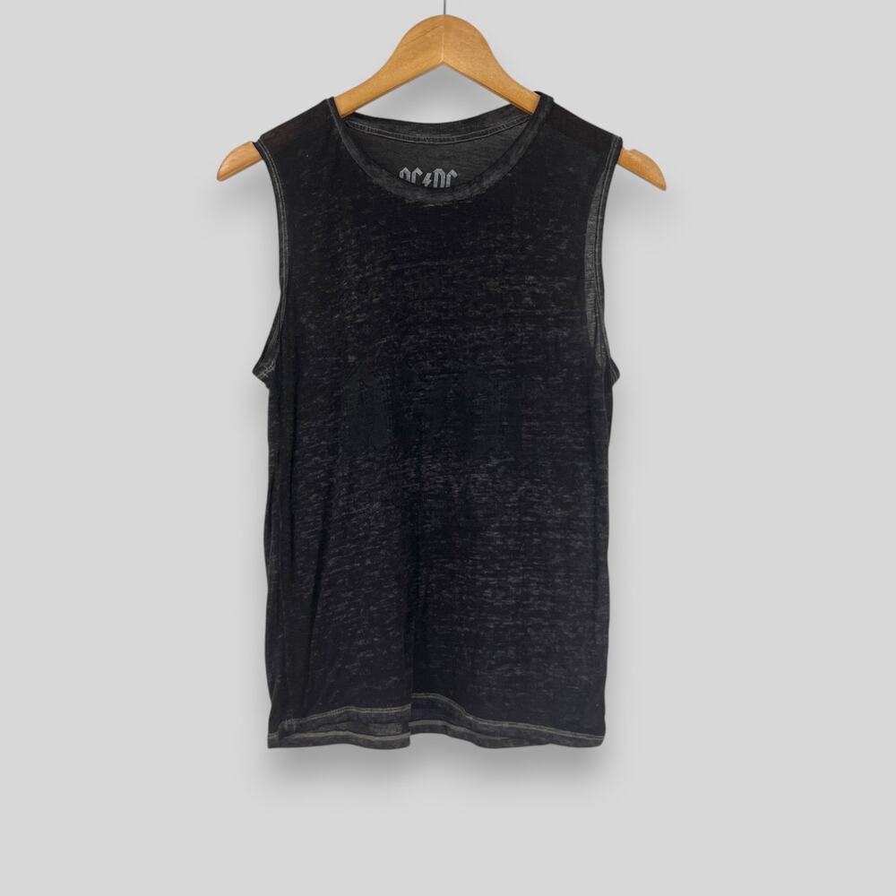 AC/DC Let There Be Rock Burnout Tank Top Size Medium